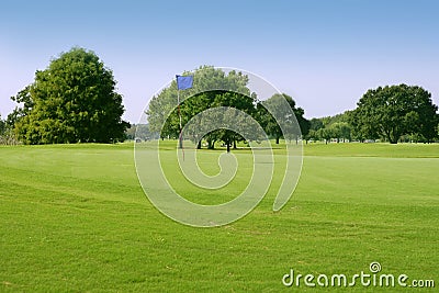 Beautigul Golf green grass sport fields Stock Photo