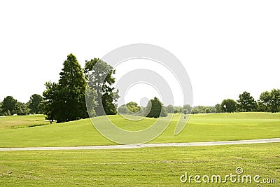 Beautigul Golf green grass sport fields Stock Photo