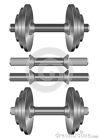 Isolated dumbell gym weights vector design Vector Illustration