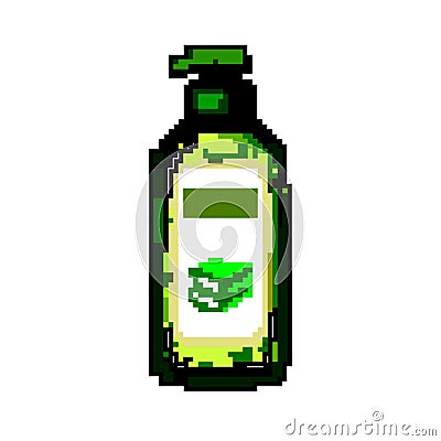 beauty aloe vera cosmetic game pixel art vector illustration Vector Illustration