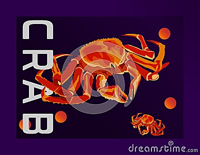 Beauty animal crab vector Vector Illustration