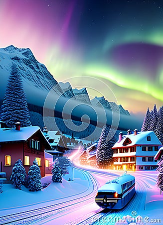 The beauty of the Arctic scenery town in Ireland Stock Photo