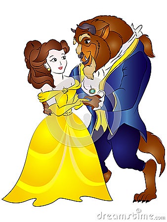 Beauty and the Beast Vector Illustration Vector Illustration