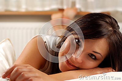 Beauty in bed #8 Stock Photo