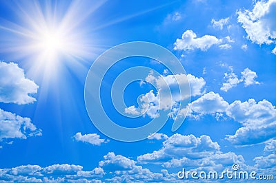 Beauty blue sky clouds Stock Photo