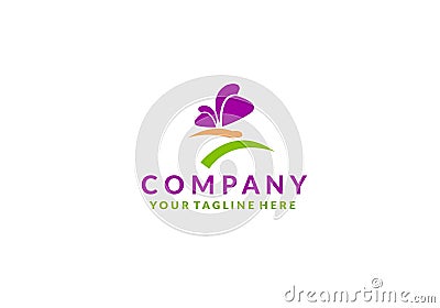 Beauty Butterfly Logo Template Vector icon design Vector Illustration