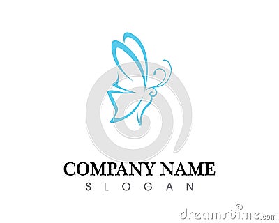 Beauty Butterfly Logo Template Vector icon design Vector Illustration