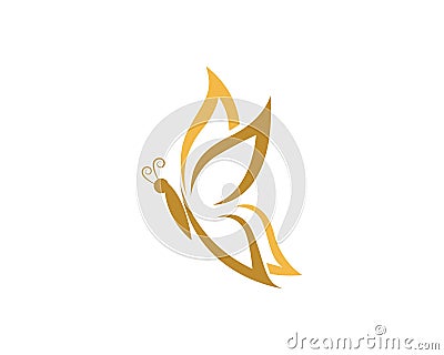 Beauty Butterfly Logo Template Vector Illustration