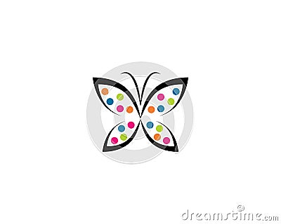 Butterfly Logo Template Vector Illustration