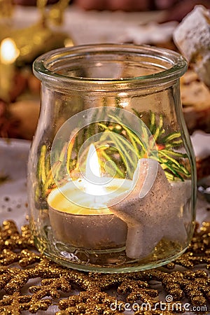 Beauty Christmas lampion Stock Photo