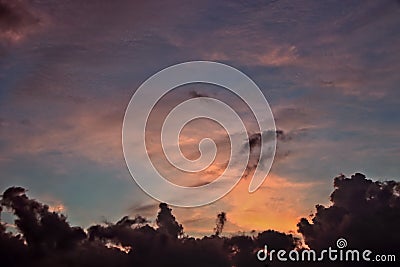 The beauty of the clouds and the sky create a phenomenon of beauty beyond expectation every day Stock Photo