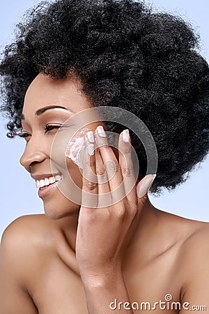 Beauty concept with black african model Stock Photo