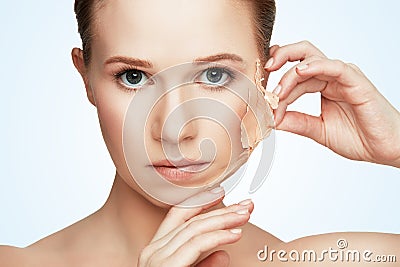 Beauty concept rejuvenation, renewal, skin care, skin problems Stock Photo