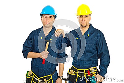 Beauty constructor workers men Stock Photo