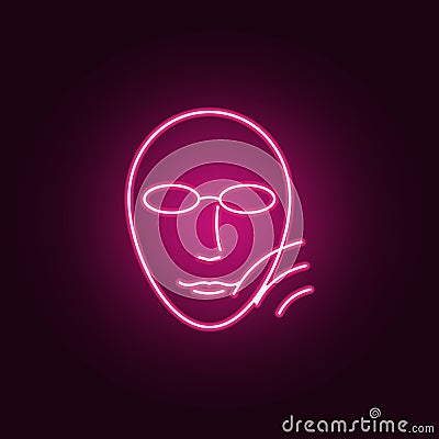 Beauty, cosmetic skin, ultra icon. Elements of anti agies in neon style icons. Simple icon for websites, web design, mobile app, Stock Photo