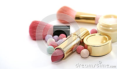 Beauty Cosmetics Set Stock Photo