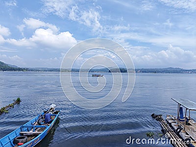 the beauty of Dharma Reservoir, Kuningan Regency Stock Photo