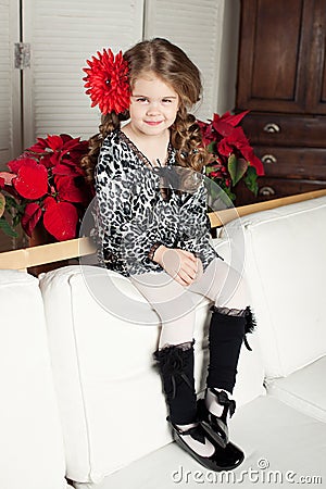 Beauty and fashion child girl Stock Photo