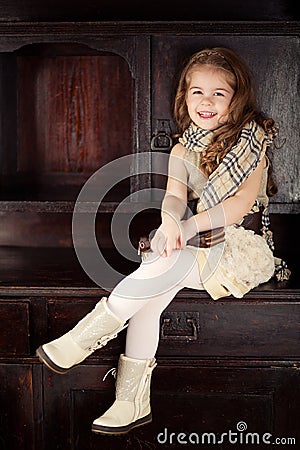 Beauty and fashion child girl Stock Photo