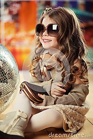 Beauty and fashion child girl Stock Photo