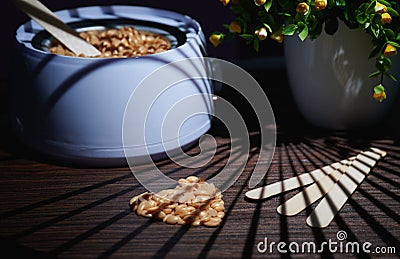 Beauty and fashion concept. Preparing for wax treatment. Stock Photo