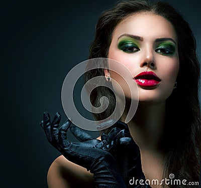 Beauty Fashion Glamour Girl Stock Photo