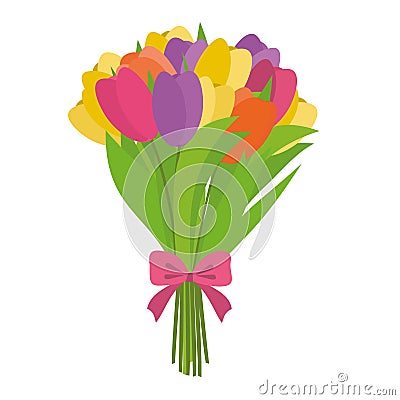 Beauty flower bouquet Vector Illustration