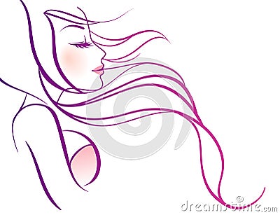 Beauty girl Vector Illustration