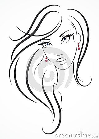 Beauty girl Vector Illustration