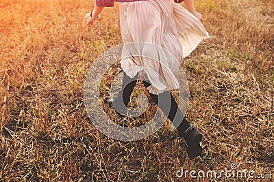Beauty girl outdoors enjoying nature. Free happy woman Stock Photo