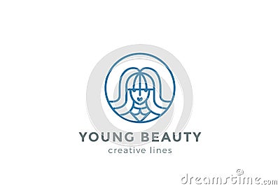 Beauty Hairdresser salon Woman Logo design vector Vector Illustration
