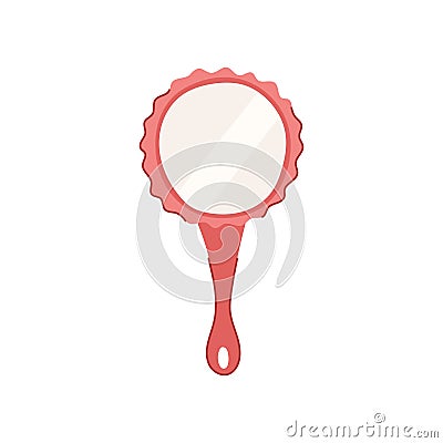 beauty hand mirror cartoon vector illustration Vector Illustration