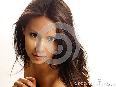 Beauty head shot Stock Photo