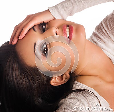 Beauty head shot Stock Photo