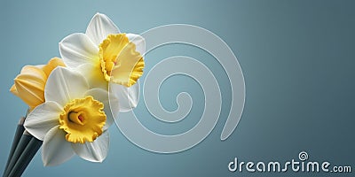 Beauty jonquil flower, beauty garden decoration, copy space background Stock Photo