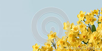 Beauty jonquil flower, garden decoration, copy space background Stock Photo