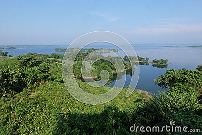 The beauty of Kaptai Lake attracts tourists in Rangamati, Chittagong, Bangladesh Stock Photo