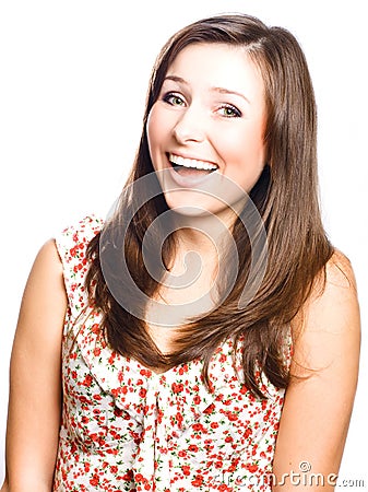 Beauty laughting beauty young woman Stock Photo