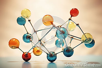 The Beauty of Molecule Arrangements Close up. AI Generated Stock Photo