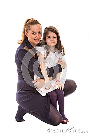 Beauty mother and her daughter Stock Photo