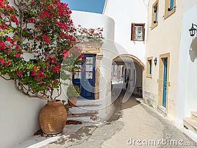 Beauty narrow alley at kythira Stock Photo