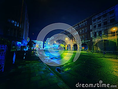 Beauty of night light in town Stock Photo