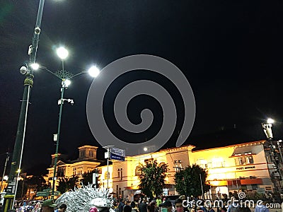 The beauty in the night on yogyakarta Editorial Stock Photo