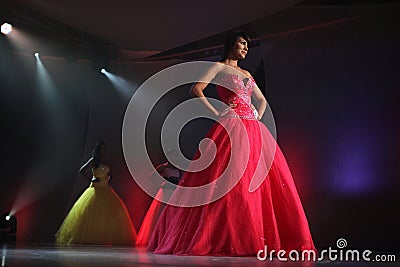 Beauty pageant Miss Expat in Prague, Czech Republic. Editorial Stock Photo