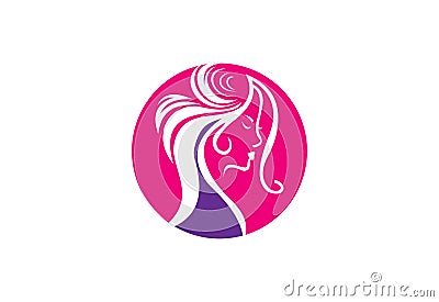 Beauty parlour, Skincare, Salon logo design, Vector illustration Stock Photo