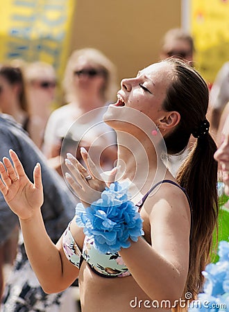 Beauty polish student dance zumba class Editorial Stock Photo