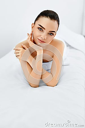 Beauty Portrait. Woman Face. Spa Body, Skin Care Concept. Stock Photo