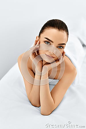 Beauty Portrait. Woman Face. Spa Body, Skin Care Concept. Stock Photo