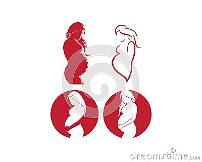 beauty pregnant women vector icon Vector Illustration