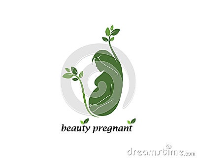 beauty pregnant women vector icon Vector Illustration